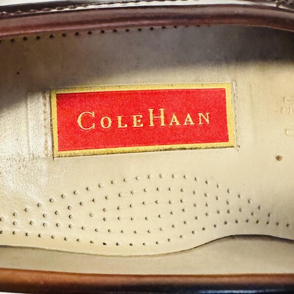 Cole Haan Shoes Mens 8.5 Brown Leather Tassel Loafers Moc Toe Dress Classic
